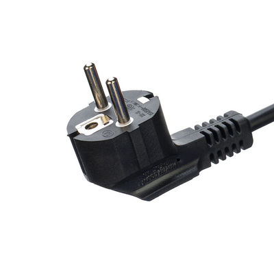 Plug Elétrico Cable preto Kema-keur H05vv-f 3 cordão de extensão de pontas para fogão de viagem com solução personalizada de ponta aberta