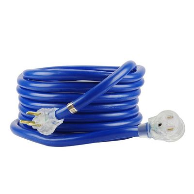 ETL 12 Gauge NEMA6-50P NEMA6-50 R cabo de extensão laranja de três pontas para exterior comercial 1 tomada de corrente AC