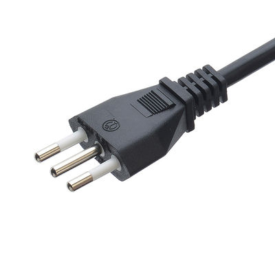 Commercial 3 Pin 16A Plug C5 Clover Connector Preto Italia Cordão de extensão padrão Leads IMQ Cordão de alimentação H05vv-f 3g 0.75mm2