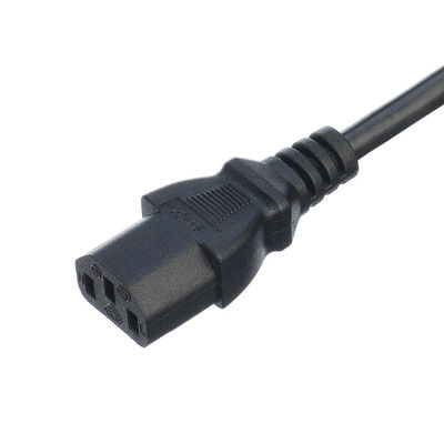 Rede SDK Reino Unido BS Padrão C5 C19 Conector 3 Pins Linha de Chumbo Faixa de fio Cordão de alimentação 3 Prong Ac Cordão de alimentação IEC Cable preto