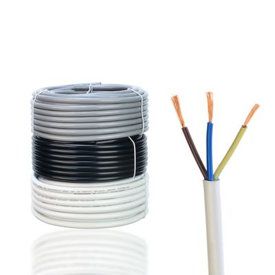 Industrial SNI/VDE homologado H03vv-f/h05vv-f/h07vv-f Vestuário de PVC flexível 3x1.5mm2 Cabos de cobre para cabos domésticos