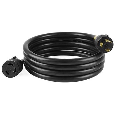 30Amp 7500 Watts 25FT L6-30P a L6-30R cabo de alimentação do gerador de carga pesada SJTW 10AWG 3 condutor de ponta barrado de barril
