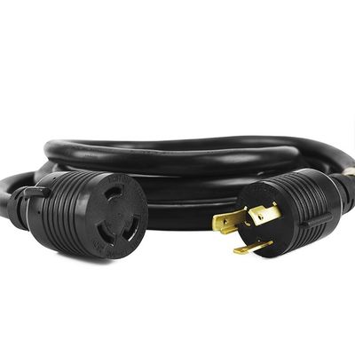 30Amp 7500 Watts 25FT L6-30P a L6-30R cabo de alimentação do gerador de carga pesada SJTW 10AWG 3 condutor de ponta barrado de barril