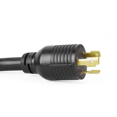 30Amp 7500 Watts 25FT L6-30P a L6-30R cabo de alimentação do gerador de carga pesada SJTW 10AWG 3 condutor de ponta barrado de barril