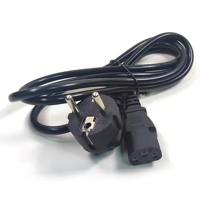 VDE Certified EU Plug Standard Cee7/7 Euro Power Cord 1.5mm com C13 Adequado para computador durável