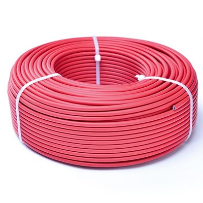 1x4mm2 XLPE Cable de energia solar DC livre de halogênio para painéis fotovoltaicos TUV aprovado Classe 5 Flexível de cobre enlatado comprimento 100M/1 rolo