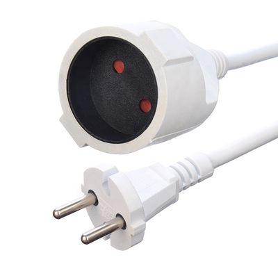 2 pin branco Eletrodomésticos Corda de alimentação direta 1,5M comprimento ou personalizado VDE 10A Corda de alimentação plug Corda de extensão