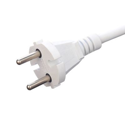 2 pin branco Eletrodomésticos Corda de alimentação direta 1,5M comprimento ou personalizado VDE 10A Corda de alimentação plug Corda de extensão
