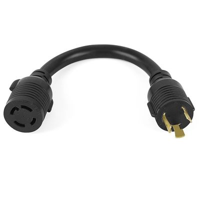 Adaptador de 30 Amp 4 Prong para 3 Prong Lock 10 Gauge Power Welder Adaptador Cord ETL Listado NEMA L14-30P Homem para NEMA L6-30R Mulher