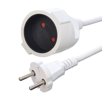 Coreia KC Padrão 2 Pin Proteção de Isolamento cabo de extensão com terra de aterragem Cable especificação H05VV-F/H05RN-F 3x0.75-1.5MM2