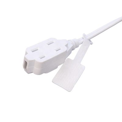 6FT cabo de extensão de 3 saídas com tampa de segurança de cobertura de corrente nominal 13A Plug 2pin SPT-2 14 AWG NEMA 1-15P para NEMA 1-15R