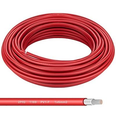 Cable solar de baixa tensão 4,0 mm PVC isolante condutor de cobre enlatado para o projeto solar de cabo solar