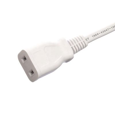 Cabos de alimentação brancos Cabos de extensão JET 2 pin Conector feminino 1,5M comprimento Japão PSE padrão 2Pin impermeável para laptop