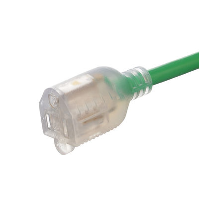 ETL 12/3 AWG Cordão de extensão de cobre puro personalizado com luz para o Festival de Yard Material de jaqueta de PVC e tipo de extremidade feminina NEMA