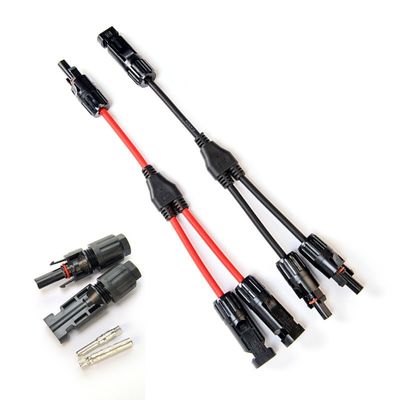 Painel Solar Cable Pv e Conectores Fio 1000v 1500v Xlpo Em lata para 4-6mm2 Pv Dc Conector de cabo solar
