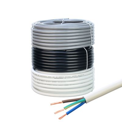 IEC 60227 Padrão H05vv-f 3g1.0mm2 3g1 Cabo de alimentação de cobre revestido de PVC para frigoríficos e aparelhos domésticos com terra