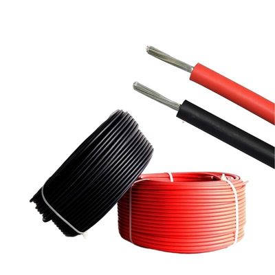 Cable solar de baixa tensão de 6 mm para sistema fotovoltaico 1000V Duplo isolado XLPO Jacket UV resistente vermelho/preto 4mm/6mm2