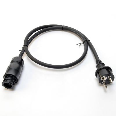 Certificado DIN VDE 0620/EN 50075 1990 Cabo de borracha isolado Euro 16A 3 Pin Plug H07rn f para PV1 solar
