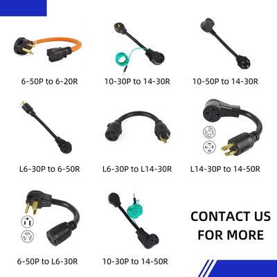Nivel IP do cabo de extensão IP22 US Certificado Nema 6-50p a Nema 10-50r L14-30r Saída 240v 50 Amp 30 Amp Cabo de alimentação para RV