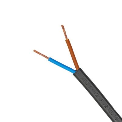 Cabos flexíveis para pequenos instrumentos elétricos interiores Cabos de alimentação 2 núcleos Vde H03vvh2 f Controle de isolamento de cobre PVC