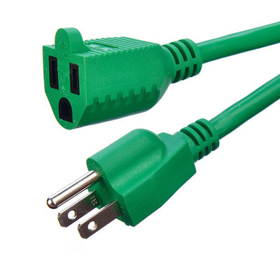 10/15/25/50 ft NEMA Certificado de Pesado 3 Prong PVC SJTW/SJT Jaqueta Cordão de Extensão de Potência com 12/3 Gauge resistente ao frio