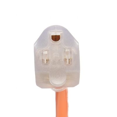 15 FT 12/3 Gauge LED Iluminado SJTW 15 Amp/125V/1875W Corda de alimentação de camisa laranja para interior / exterior