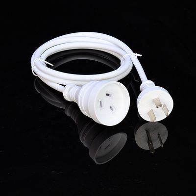 SAA 3 Pin Plug Unrewireable Outdoor Holiday Extension Cord com cabo H05VV-F 3x0.75MM2 e tipo de extremidade masculina IEC 60227