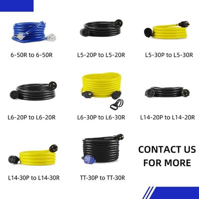 50 pés 3X12AWG SJTW Heavy Duty Amarelo 3 Prong Extension Cable 15 AMP cabo de alimentação exterior para jardim e grandes aparelhos