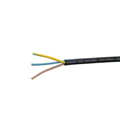 Vde H05rn f Cabo de borracha 3g 1,0 mm2 Fios múltiplos de condutor de cobre mole e nu para aplicações elétricas
