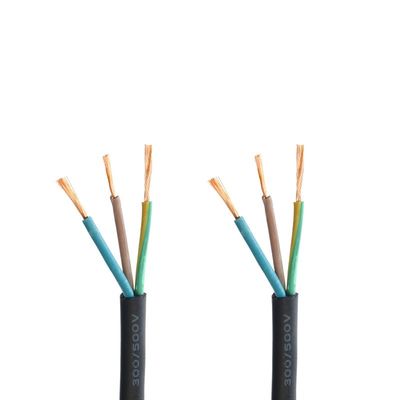 Vde H05rn f Cabo de borracha 3g 1,0 mm2 Fios múltiplos de condutor de cobre mole e nu para aplicações elétricas