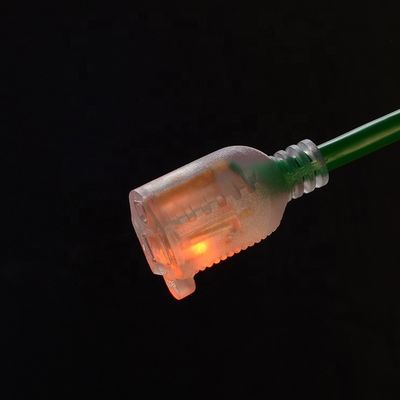 3X8/10/12/14/16AWG Voltagem nominal 125V NEMA Female Light End ETL Certificado American 3-Core Extension Cord Cabo de energia de cobre externo