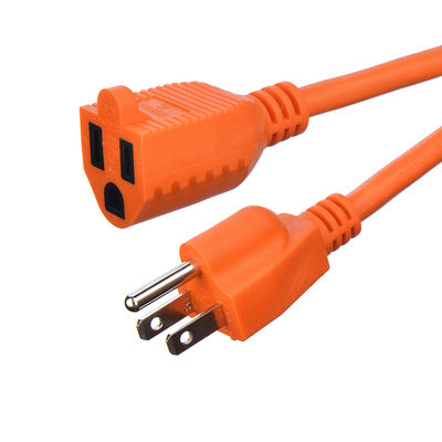 100FT ETL Listado SJTW 14/3 Cordão de Extensão Elétrico Laranja Single Plug NEMA 5-15P para NEMA 5-15R com comprimento personalizado