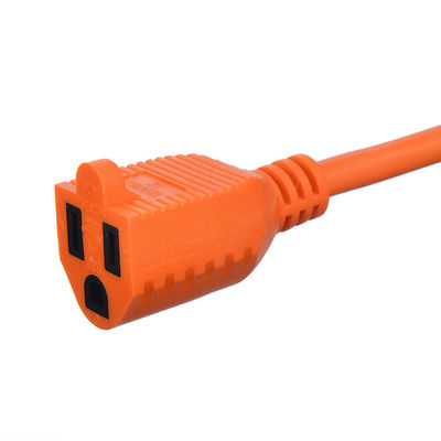 100FT ETL Listado SJTW 14/3 Cordão de Extensão Elétrico Laranja Single Plug NEMA 5-15P para NEMA 5-15R com comprimento personalizado
