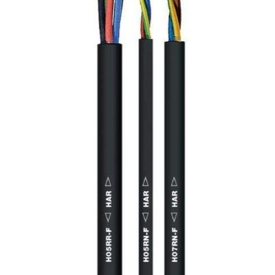 Isolamento de borracha H05rn f 2x0 5 fio elétrico flexível revestido cabo multi-núcleo para exigências elétricas de 300/500V