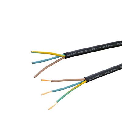 450/750v Voltagem nominal Capas de borracha Cabos de cobre H07rn f 2x1 5 Material condutor em cores personalizadas