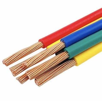 Condutor de cobre livre de oxigênio puro fio elétrico de tamanho personalizado Ho7v R Pvc isolado em inglês 1.5m2/2.5mm2/4mm2/6mm2