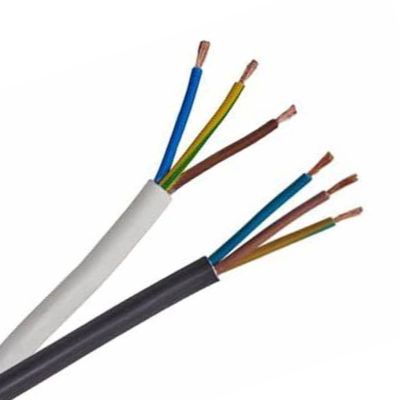 300/500V H05VV F 3G0.75mm2 3 núcleos em cadeia Nudo cobre fio de terra PVC isolante cabo de alimentação para projetos de construção