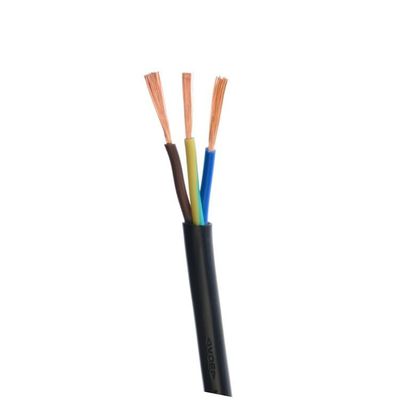 300/500V H05VV F 3G0.75mm2 3 núcleos em cadeia Nudo cobre fio de terra PVC isolante cabo de alimentação para projetos de construção