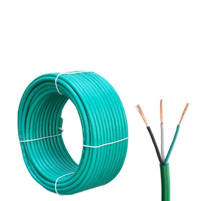 300/500V H05VV F 3G0.75mm2 3 núcleos em cadeia Nudo cobre fio de terra PVC isolante cabo de alimentação para projetos de construção
