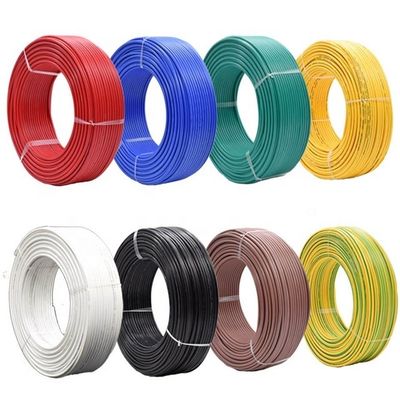 VDE SNI KC H07V-U Fio sólido único fio elétrico 0.75/1/1.5/2/2.5/4/6mm2 cobre puro cabos multiestalares energia e fios