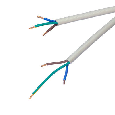 VDE Standard H05VV-F 3x0.75mm2 400mm Cabeça do cabo de alimentação PVC Isolamento Final despojado Eletrodoméstico Cabo flexível de alimentação